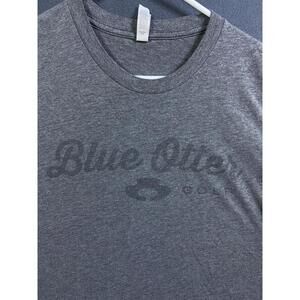 Blue Otter College Stetch Golf Tournament T Shirt Nine Line Large Classic Faded